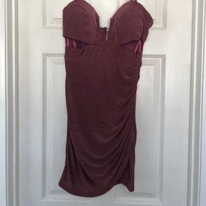 MAUVE CUT OUT MINI DRESS